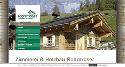 Desktop Screenshot of holzbau-rohrmoser.at