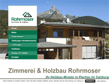 Tablet Screenshot of holzbau-rohrmoser.at